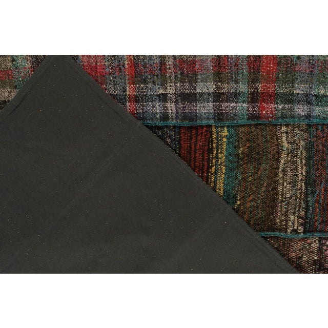 Textile Handwoven Modern Patchwork Kilim Rug in Polychromatic Striae by Rug & Kilim For Sale - Image 7 of 7