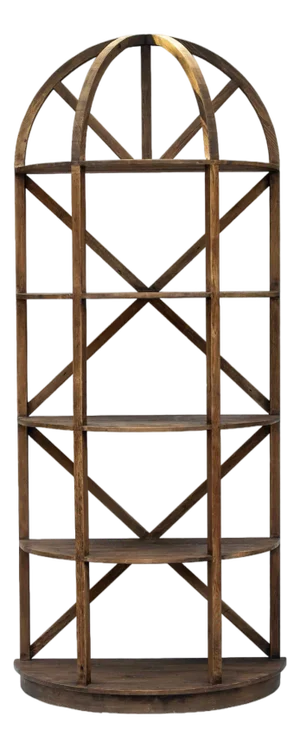 Restoration Hardware; Tall Reclaimed Wood Etagere Dome Book Case