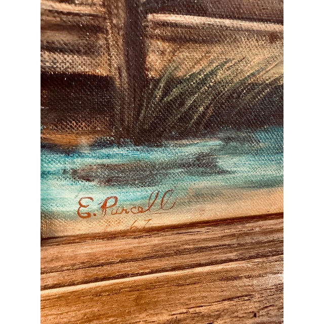 1960s Painting on Canvas 1967, “Alone and Forsaken," a Well-Known Moody Scene Often Attributed to Heinrich Vosberg For Sale - Image 5 of 9