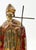 A remarkable antique Spanish Colonial devotional bulto depicting a bishop saint, hand-carved in wood and richly decorated...