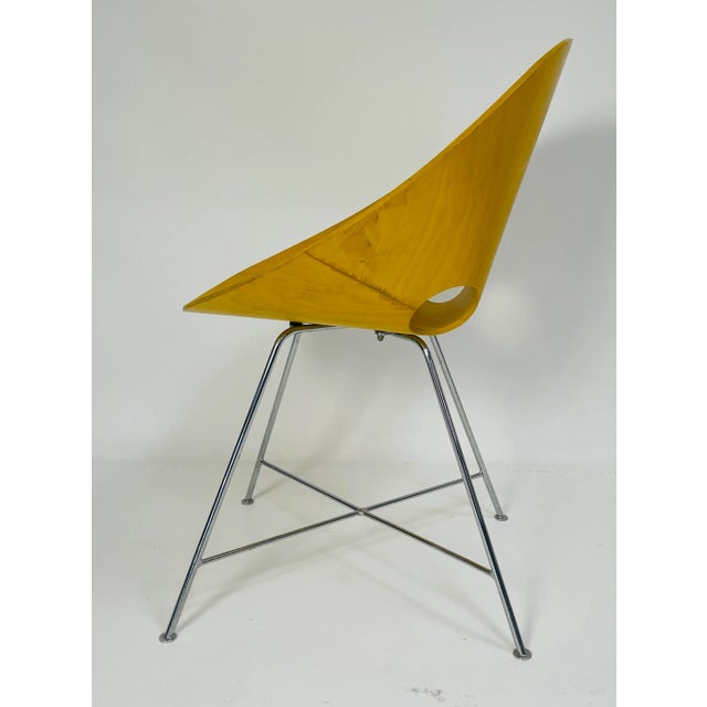 Yellow 1970s St 664 Shell Chair, Designed by Eddie Harlis For Sale - Image 8 of 11