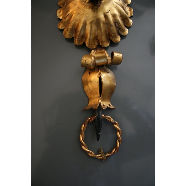 Vintage Hollywood Regency Italian Sconces - A Pair For Sale In New York - Image 6 of 6