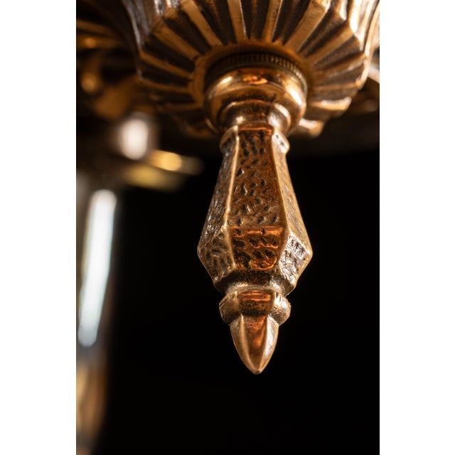 Antique 1920s Mid-West Fan Lite Retractable-Blade Ceiling Fan and Light Fixture For Sale In Chicago - Image 6 of 8