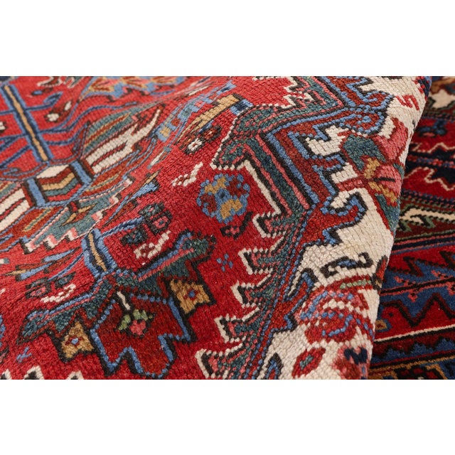 Antique Persian Heriz Rug, 11'01 X 18'07 For Sale In Dallas - Image 6 of 10