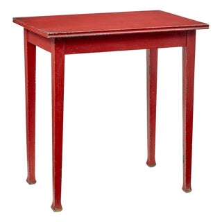Scandinavian Red Painted Side Table, 1890 For Sale