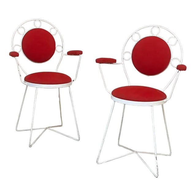 Set of Armchairs in Iron, 1950s For Sale