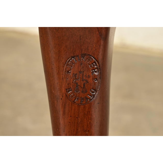 Kittinger Chippendale Carved Mahogany Open Arm Library Chair For Sale - Image 10 of 18
