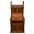 Wood Antique 19thC French Carved Oak Gothic Revival Throne Storage Chair Seat 1880 For Sale - Image 7 of 13