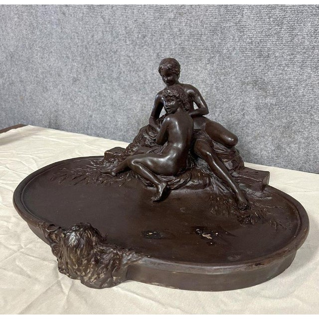Antique Art Nouveau Nude Sculpture from Joe Descamps For Sale - Image 4 of 8