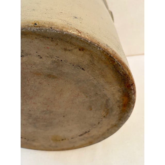 Early Red Wing Pottery 3 Gallon Stoneware Crock Bee Sting Salt-Glaze Design and Applied Handles For Sale - Image 14 of 14