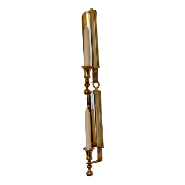 Mid-Century Swedish Brass Sconces, Set of 2 For Sale