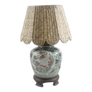 Chinoiserie Floral Porcelain Ginger Vase Table Lamp