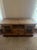 Vintage Pine Console or TV Stand w/Glass Doors