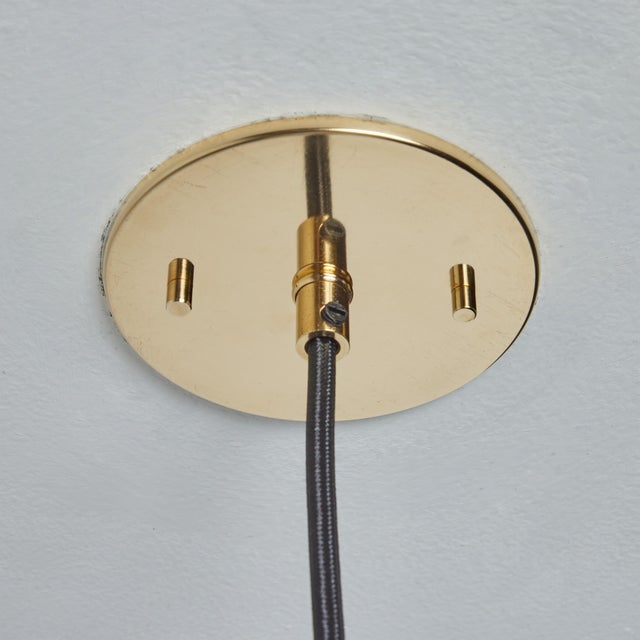 1950s Stilnovo Sculptural Opaline Glass Pendant, Unmarked For Sale - Image 9 of 12