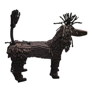Keith Bradley Poodle Metal Sculpture Unsigned For Sale
