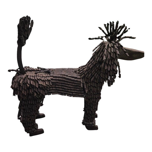 Keith Bradley Poodle Metal Sculpture Unsigned For Sale