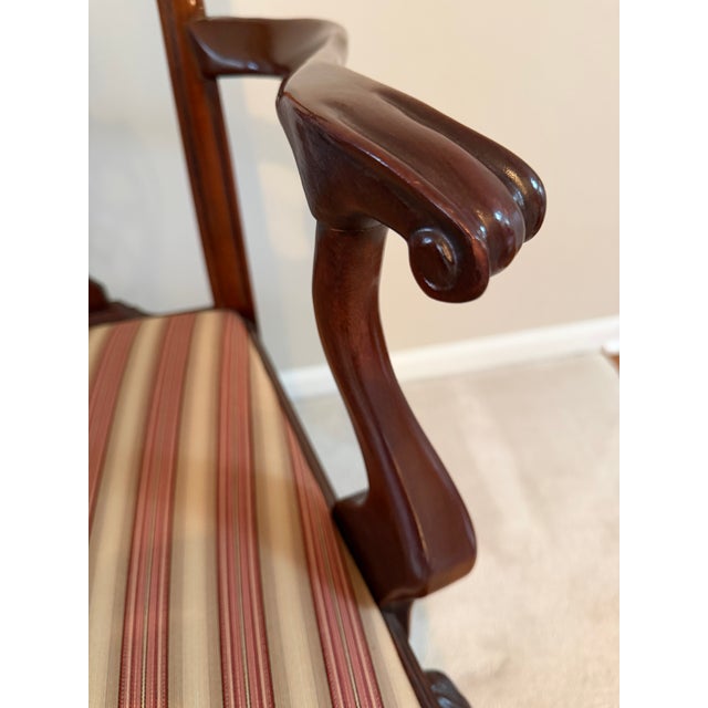 Late 20th Century English Traditional Chippendale Mahogany Armchairs - A Pair For Sale - Image 15 of 18