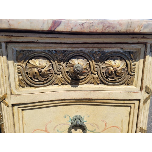 Circa 1920 French Marble Top Vanity or Desk For Sale In Philadelphia - Image 6 of 11