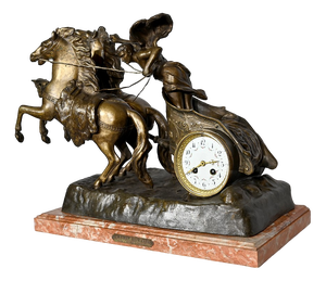 Antique Clock in Roman Race of X. Raphanel, 1800s