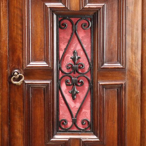 Antique Cupboard with Double Top Mahogany For Sale - Image 5 of 12