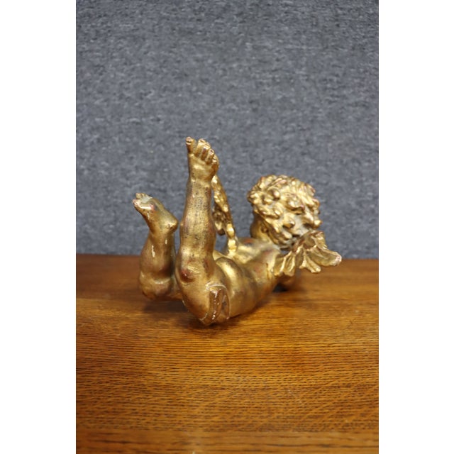 Italian Giltwood Cherub Sculpture For Sale - Image 13 of 13