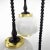Mid-Century Wood, Milk Glass & Brass Cascade Chandelier, Poland, 1970s For Sale - Image 6 of 13