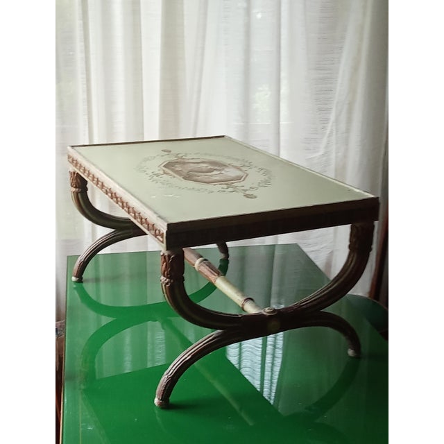 Mid-Century Modern Vintage Coffee Table in Renaissance Revival Style, 1950s For Sale - Image 3 of 11