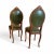Louis XVI Style Green Leather Chairs, Set of 2, in Very Good conditions. Designed 1960 to 1969