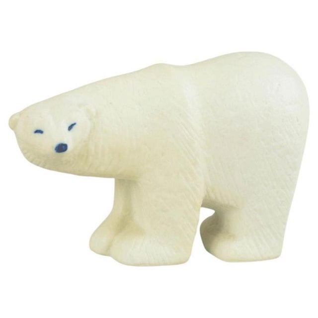 1970s Stoneware Polar Bear Figurine from the Skansen Series by Lisa Larson for Gustavsberg, 1970s For Sale - Image 5 of 5