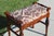 Mid-20th Century Traditional Cherry-Finish Vanity Bench With Pink & Brown Damask Upholstery For Sale - Image 15 of 18