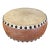 Vintage Handcrafted Drum With Metal Stud Detailing For Sale