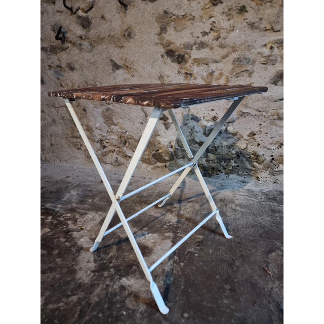 Vintage Folding Bistro Table, 1950s For Sale - Image 11 of 16