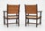 1940s French Oak and Rush Armchairs by Charles Dudouyt, 1940s, Set of 2 For Sale - Image 5 of 9