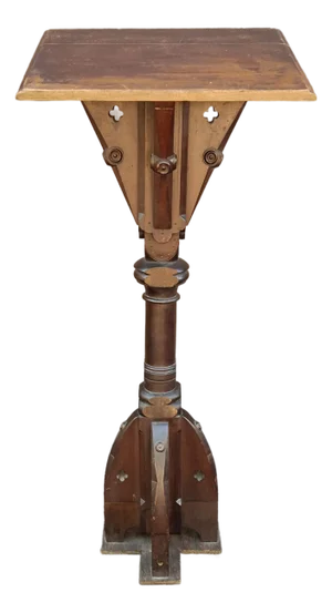 Late 19th Century Victorian Carved Walnut Lectern Music Stand