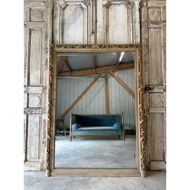Antique Mirror in Beech Frame, 1800s For Sale - Image 12 of 12