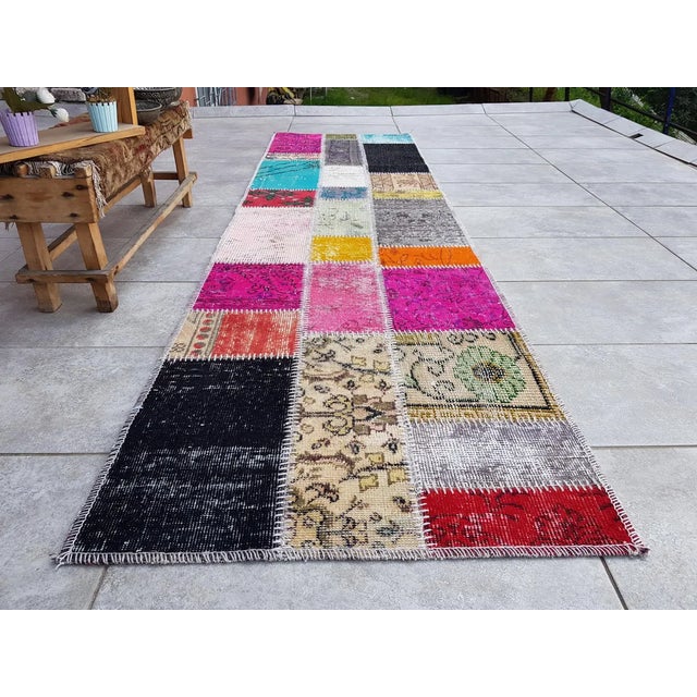 Vintage Anatolian Oushak Runner Rug For Sale - Image 4 of 10