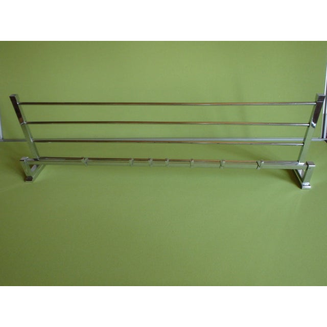 Bauhaus Art Deco Wall Coat Rack in Chrome Steel, 1930s For Sale - Image 3 of 7