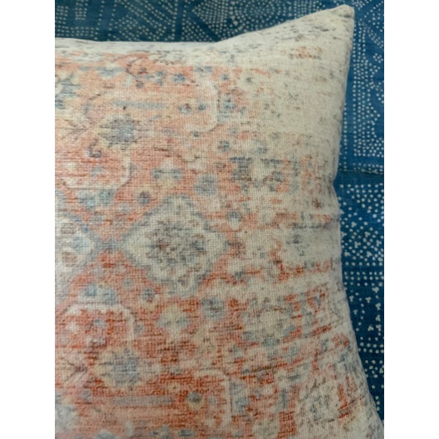Boho Chic Antiqued Persian Rug Colorful Woven Cotton Lumbar Pillow New For Sale - Image 4 of 10