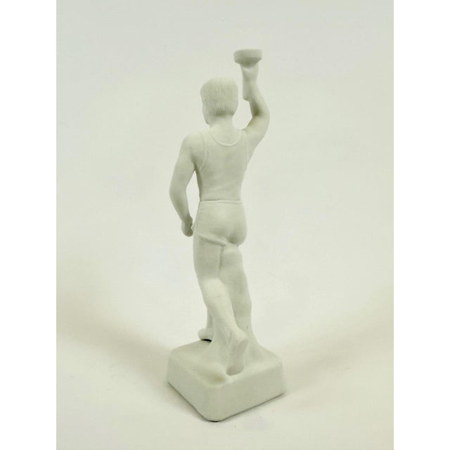 Art Deco Berlin Olympic Games Bisque Torch Bearer Runner Figurine, 1936 For Sale - Image 3 of 8