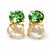 Mid-Century Modern Mid 20th Century Pair of 14k Yellow Gold Green Amethyst Baroque Pearl Drop Earrings Designer Estate For Sale - Image 3 of 4