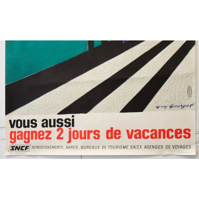 Date: 1968 Size: 24.5 x 39.5 inches Artist: Guy Georget About the poster: In the 1970s, the SNCF offered several luxury...