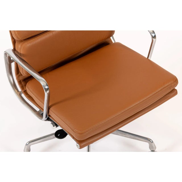 Brown Eames for Herman Miller Brown Leather Office Chair 2000s For Sale - Image 8 of 12