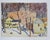Traditional Early 20th Century Winter Cityscape Backyards Watercolor Painting For Sale - Image 3 of 3