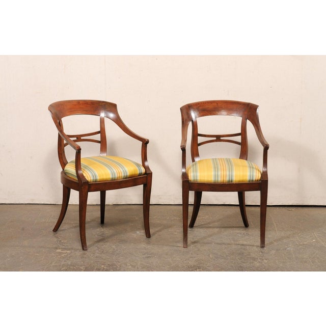 Italian Early 20th C Italian Wooden Armchair - A Pair For Sale - Image 3 of 11