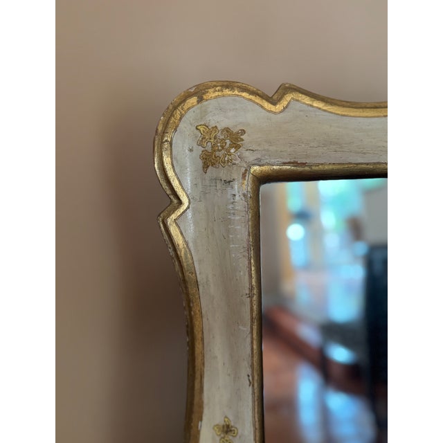 Italian 1950s Solid Wood Florentine Wall Mirror For Sale - Image 3 of 4