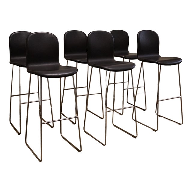 Tate Bar Stools by Jasper Morrison for Cappellini, Set of 6 For Sale