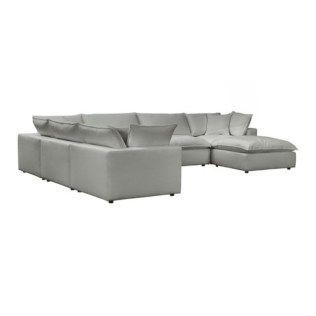 Cali Slate 7-Piece Performance Fabric Modular Large Chaise Sectional For Sale - Image 4 of 7
