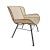 Outdoor Sand Faux Wicker Easy Chair For Sale - Image 4 of 8