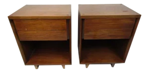 Midcentury Nightstands, John Stuart - a Pair