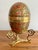 1970s Large 1970s Brass and Enamel Floral Egg Box on Stand For Sale - Image 5 of 8